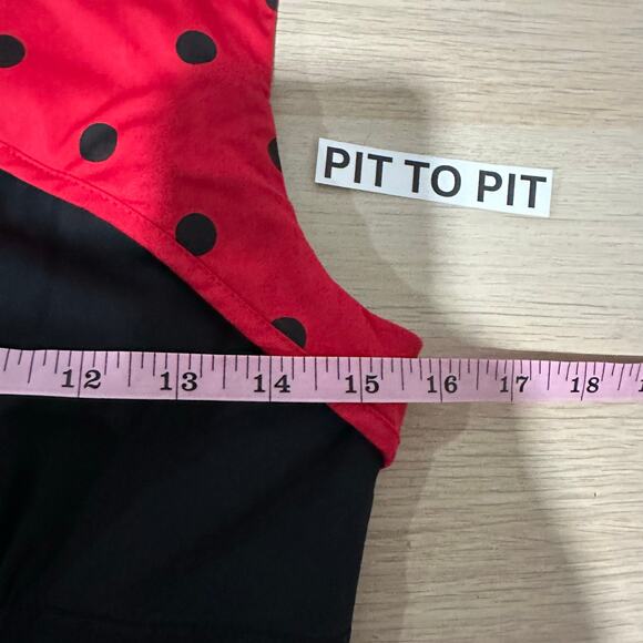 Disney Parks The Dress Shop Women’s Retro Mod Minnie Mouse Polka Dot Dress XS - Picture 14 of 16